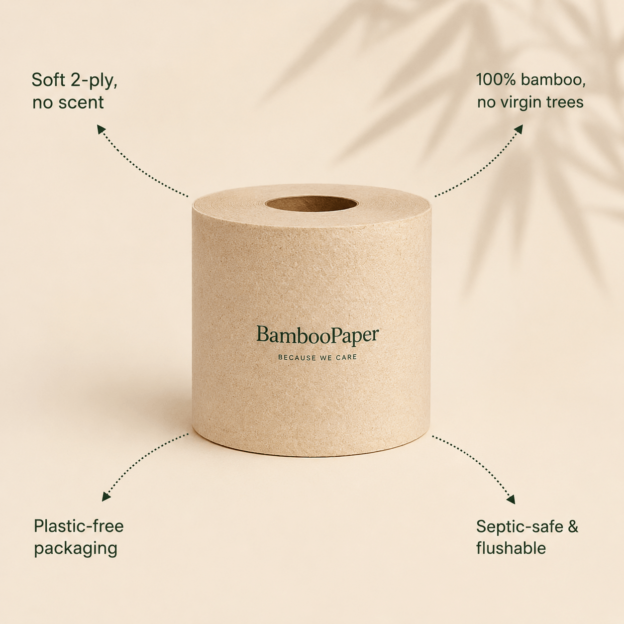 Bamboo Toilet Roll — 2-Ply Long Roll — view 3