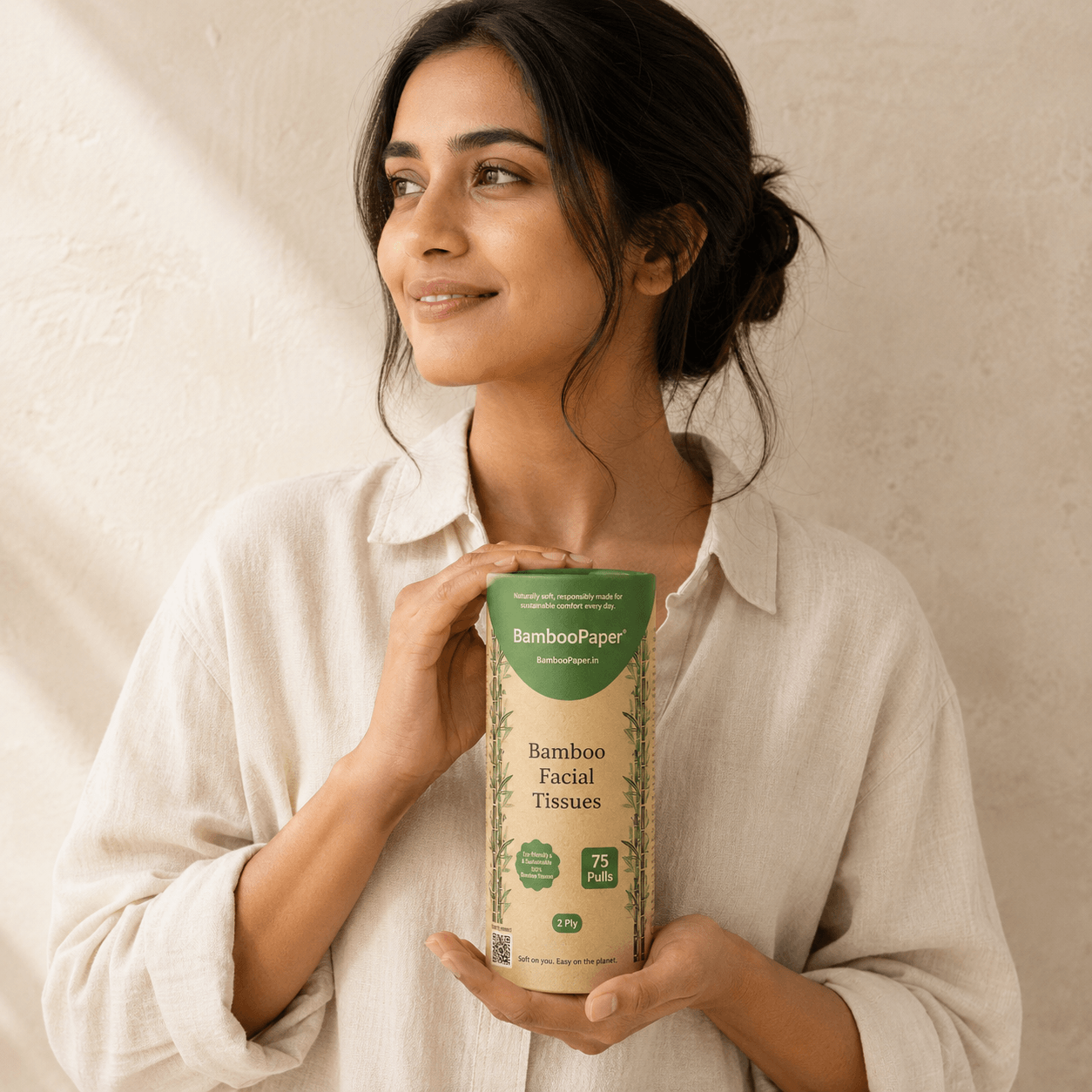 Bamboo Facial Tissue — Car Canister, 75 Pulls — view 3
